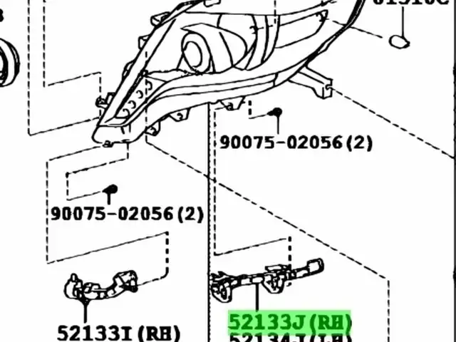 Кронштейн крепление фар правый Toyota Land Cruiser 150 Prado 2013-17, Душанбе