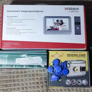 Комплект домофон Hiwatch by Hikvision,AXL замок с чипом и доводчик, Душанбе