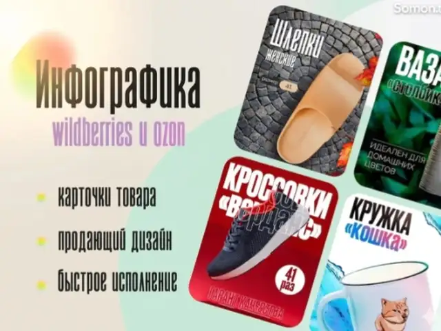 Создание Инфокарт для продуктов, Душанбе