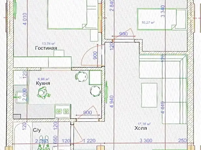 2-комн. квартира, 9 этаж, 50 м², 34, Худжанд - 7