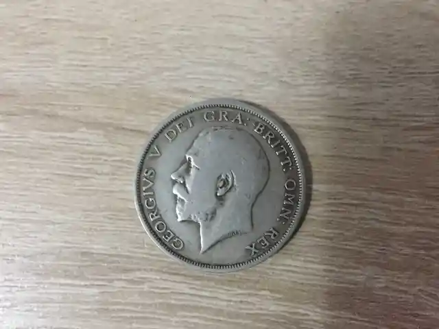 Монета серебро. Полкроны 1920 Великобритания, Душанбе