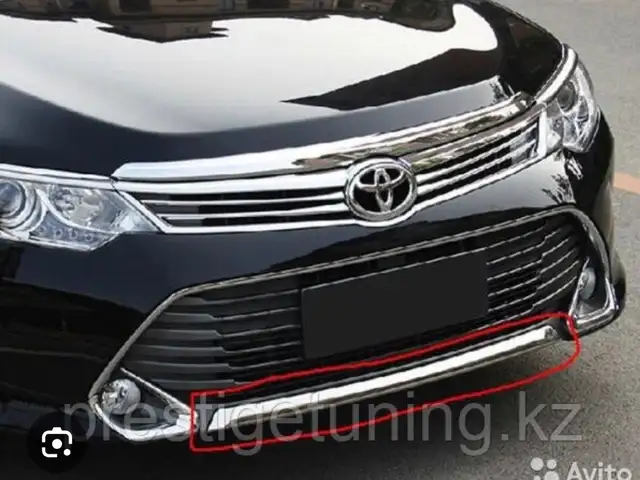 Хром переднего бампера от Toyota Camry 5 2017, Душанбе
