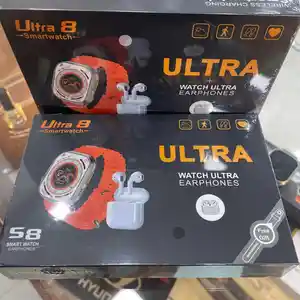 Смарт часы Watch 8 Ultra с Беспроводными наушниками, Душанбе
