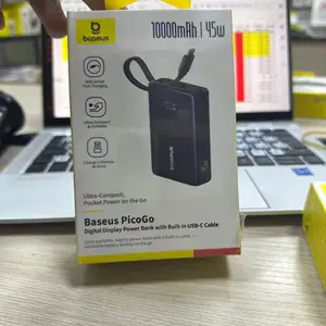 Power Bank Baseus PicoGo Digital Display with built-in USB-C Cable 10000mAh 45W, Душанбе