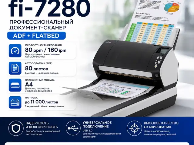 Сканер Fujitsu Fi-7280, Душанбе