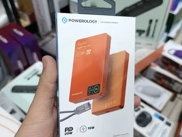 Внешний аккумулятор Powerology MagVolt 10000mAh Magnetic Power Bank, оранжевый, Душанбе