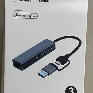 USB Ethernet-адаптер портами USB 3.0+usb-c RJ45, Душанбе