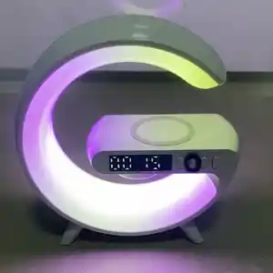 Настольная смарт лампа светильник и часы G63 LED Wireless Charging, Душанбе