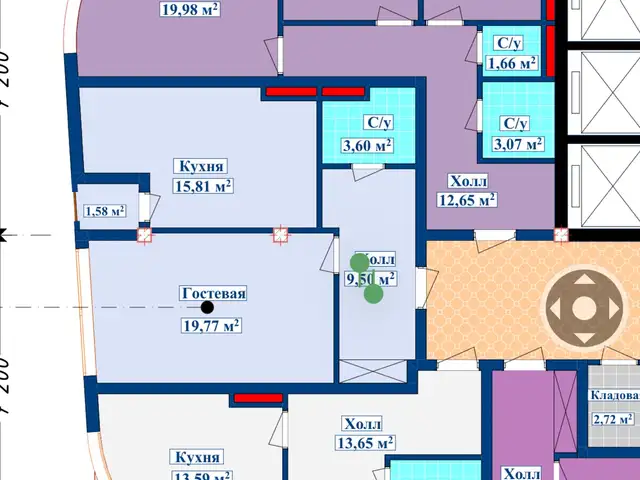 1-комн. квартира, 2 этаж, 50 м², Славянский университет, Душанбе