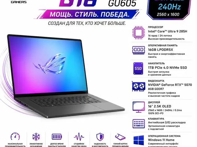 Ноутбук Gaming Asus Rog Zephyrus G16, Душанбе