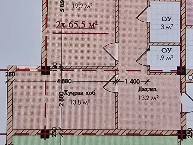 2-комн. квартира, 13 этаж, 65 м², куч. Лоик Шерали 25, Панҷакент