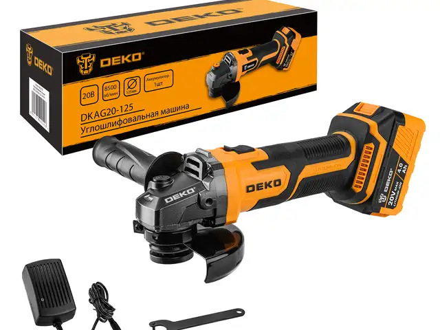 Болгарка аккумуляторная 20V 125мм Deko DKAG20-125 4.0mAh, Душанбе