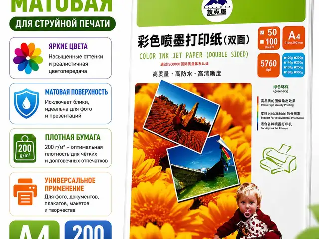 Фотобумага матовая A4 200 гм, Душанбе