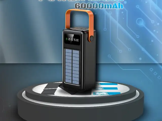 Внешний аккумулятор 60000мАч с солнечный панель Power Bank, Душанбе