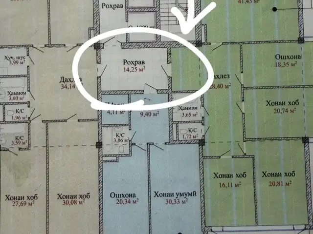 2-комн. квартира, 17 этаж, 80 м², Исмоили Сомони , Душанбе