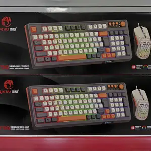 Проводная игровая клавиатура и мышка с RGB подсветкой Raiku T98, Душанбе