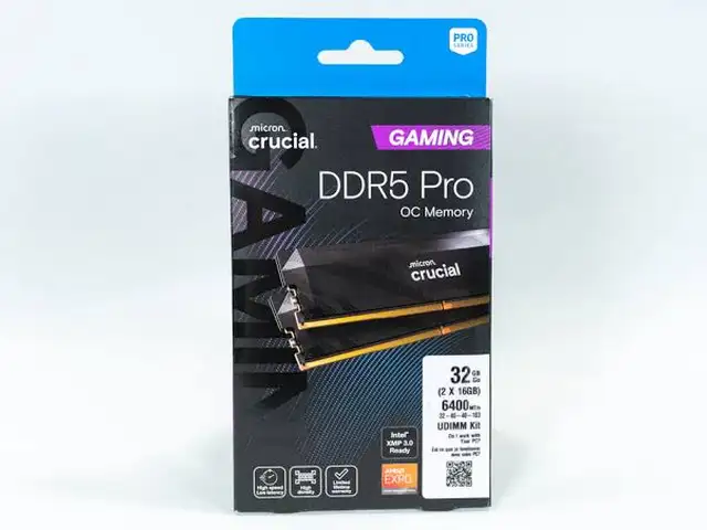 Модуль памяти Crucial pro gaming 32gb kit no rgb 6400mhz cl36 ddr5, Душанбе
