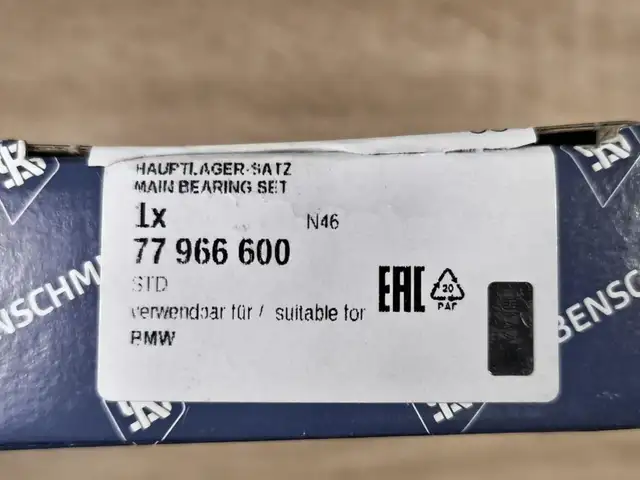77966600 Kolbenschmidt коренные вкладыши BMW N20, Худжанд