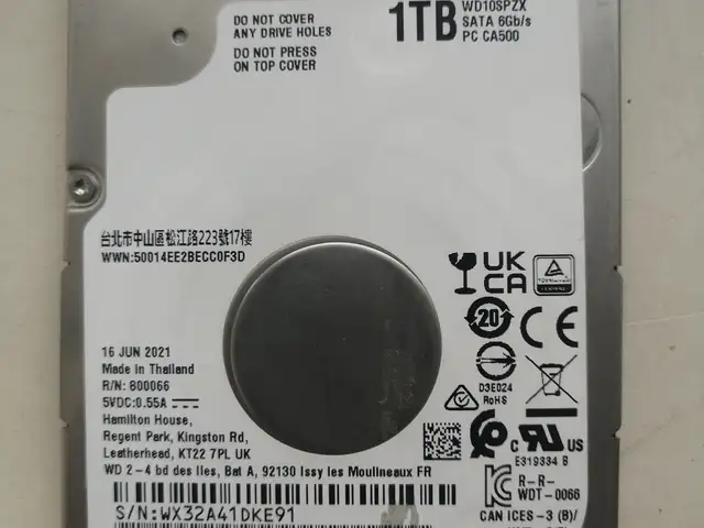 Жёсткий диск для ноутбука WD 1TB, Душанбе