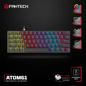 Механическая игровая клавиатура FANTECH MK211 ATOM61, Душанбе