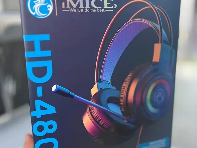 Игровые накладные наушники IMICE HD480 с микрофоном, светодиодной подсветкой, Душанбе
