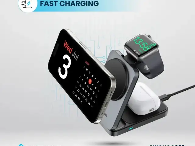 Зарядная станция Powerology Qi2 Fast Charging Multi-Device Hub, Душанбе