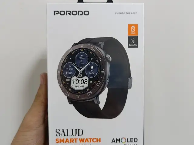 Умные часы Porodo Salud Smart Watch 1 43 Screen Display черный, Душанбе
