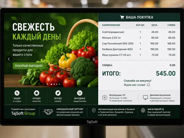 Программа дисплея покупателя, Душанбе