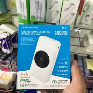 Портативный аккумулятор BJ7 Prospect 10000mAh с беспроводной зарядкой, Душанбе
