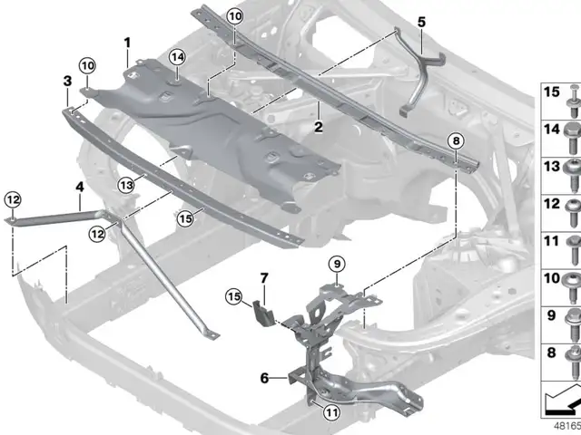 Кронштейн крепление левой фары на BMW 5 Series G30 G31 2017-2020, Душанбе