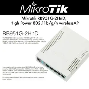 Роутер MikroTik RB 951G-2HnD, Хуҷанд
