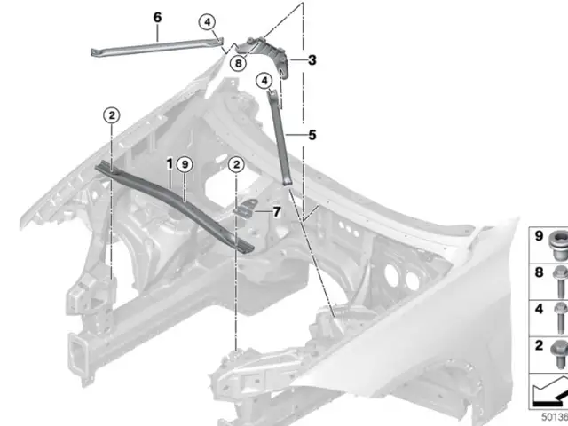 Распорка стоек X5 F15X5 M F85 усилитель верхняя перемычка радиатора BMW X6, Душанбе