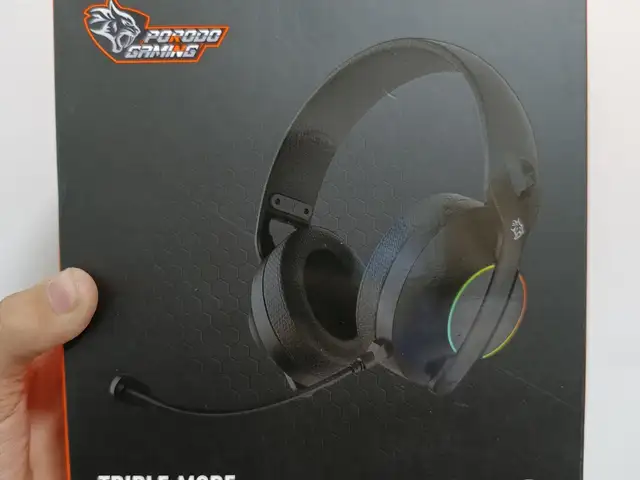 Беспроводные игровые наушники Роrodo Gaming Triple-Mode черный, Душанбе