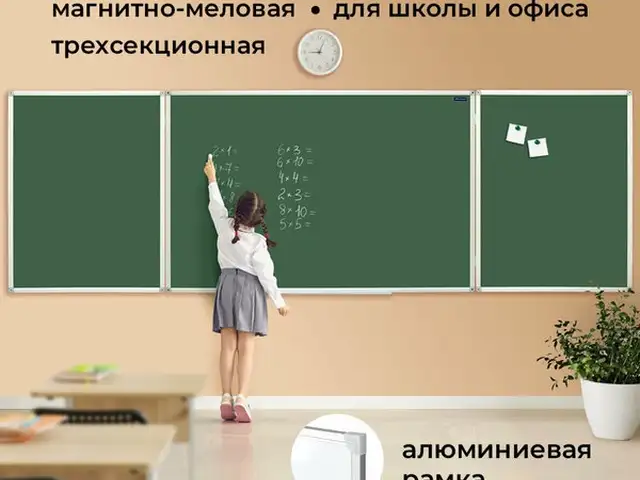 Доска для школы и офиса магнитно маркерная-меловая, Душанбе