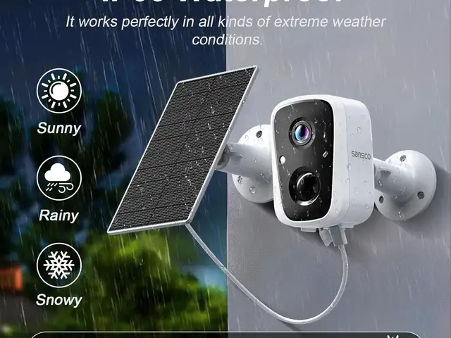 Солнечная камера безопасности Sansco 2K 4-мегапиксельная, Душанбе