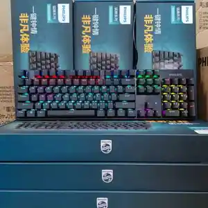 Проводная USB механическая клавиатура Philips G404 RGB, Душанбе
