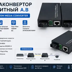Медиаконвертор Гигабитный A.B, Хуҷанд