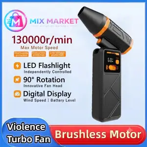 Ручной турбо-вентилятор Jet Fan | LED + дисплей | Складной | 5V2A., Душанбе