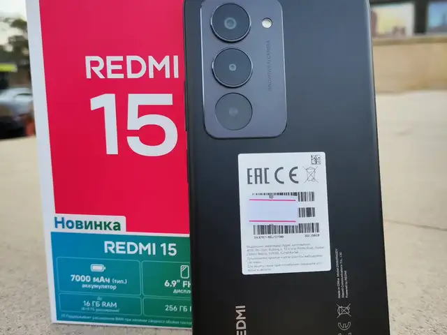 Xiaomi Redmi 15 8+8/256Gb Black, Душанбе