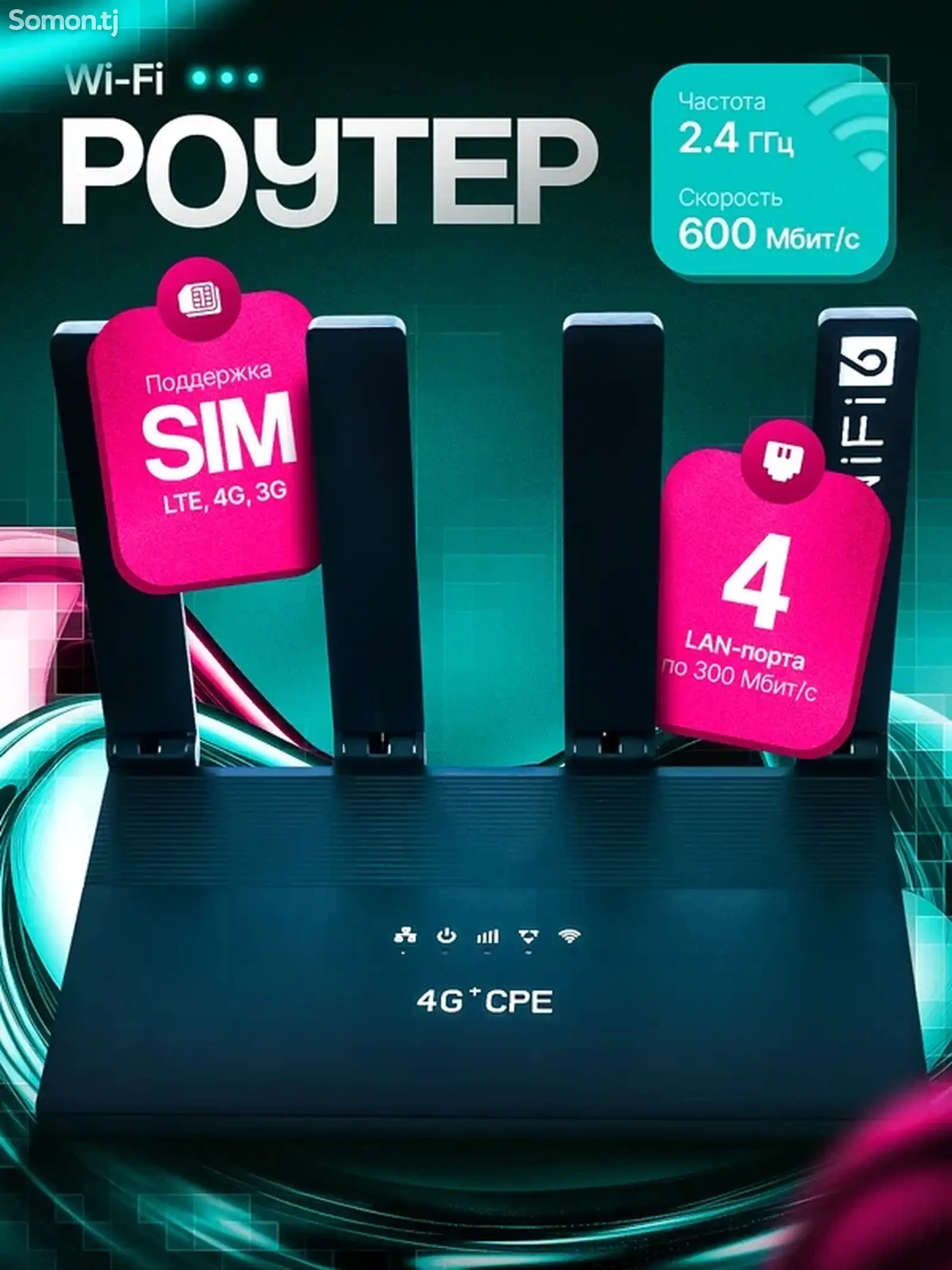 Роутер Wi-Fi 4g с сим картой, Хуҷанд