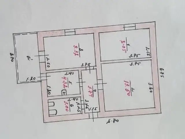 3-комн. квартира, 2 этаж, 50 м², с.Файзали Саид, Бохтар (Курғон-Теппа)