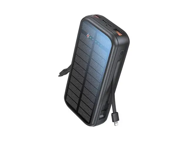 Внешний аккумулятор Green Lion PD20W Solar 2 20000 мАч черный, Душанбе