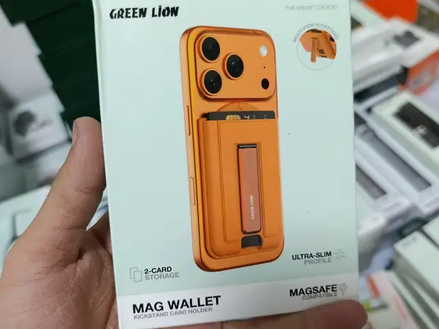 Картхолдер с подставкой Green Lion Mag Wallet Kickstand Magsafe Card Holder, Душанбе