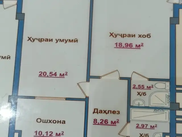 2-комн. квартира, 8 этаж, 65 м², кучаи С.Айни рубаруи махалаи Хатлон Вахдат-3 наздики бозори Хочи Шариф, Бохтар (Курғон-Теппа)