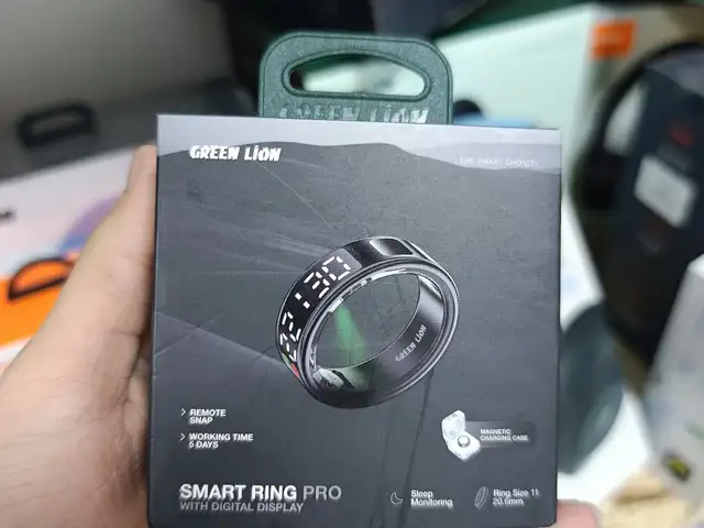 Умное кольцо Green Lion Smart Ring Pro With Digital Display 11, черный, Душанбе