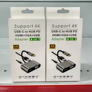Переходник Type-C Hub To HDMI+VGA+USB 3.0+PD, Душанбе