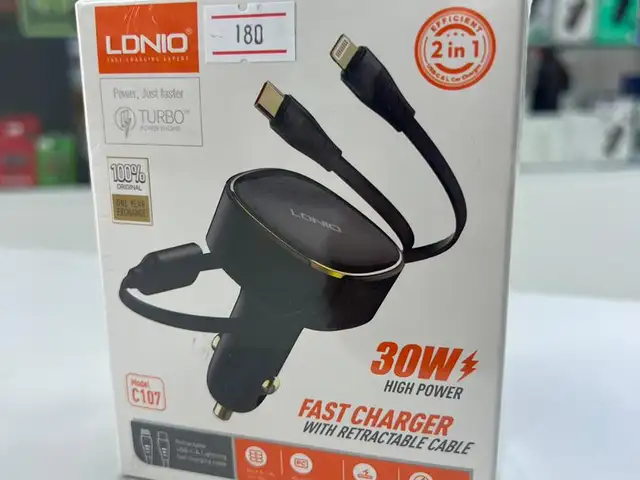 Быстрая зарядка автомобильная LDNIO 2/1 30W С107, Душанбе