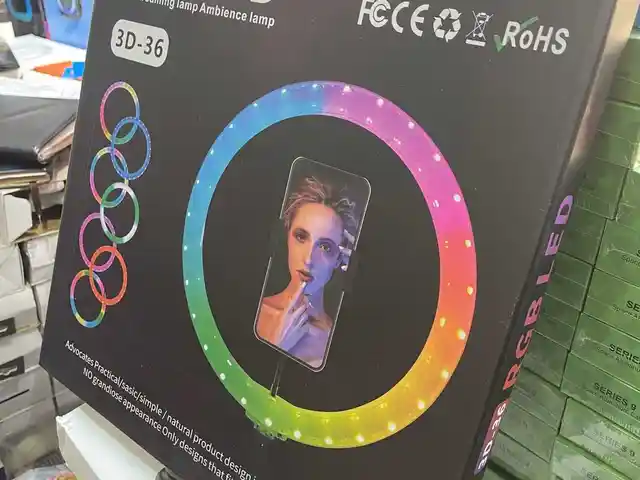 Кольцевая RGB LED лампа Ring Light 3D-36, Душанбе