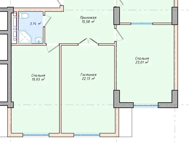 3-комн. квартира, 9 этаж, 97 м², Шохмансур , Душанбе