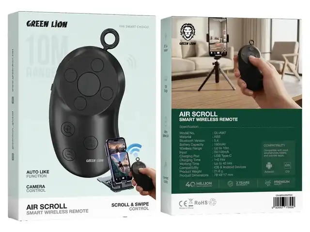 Пульт Green Lion Air Scroll Smart Wireless Remote - Black, Душанбе